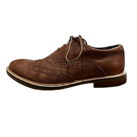 Ben Sherman Brown Leather Bergen Brogue Style Oxford Shoes  US 8  Office Casual main image 7